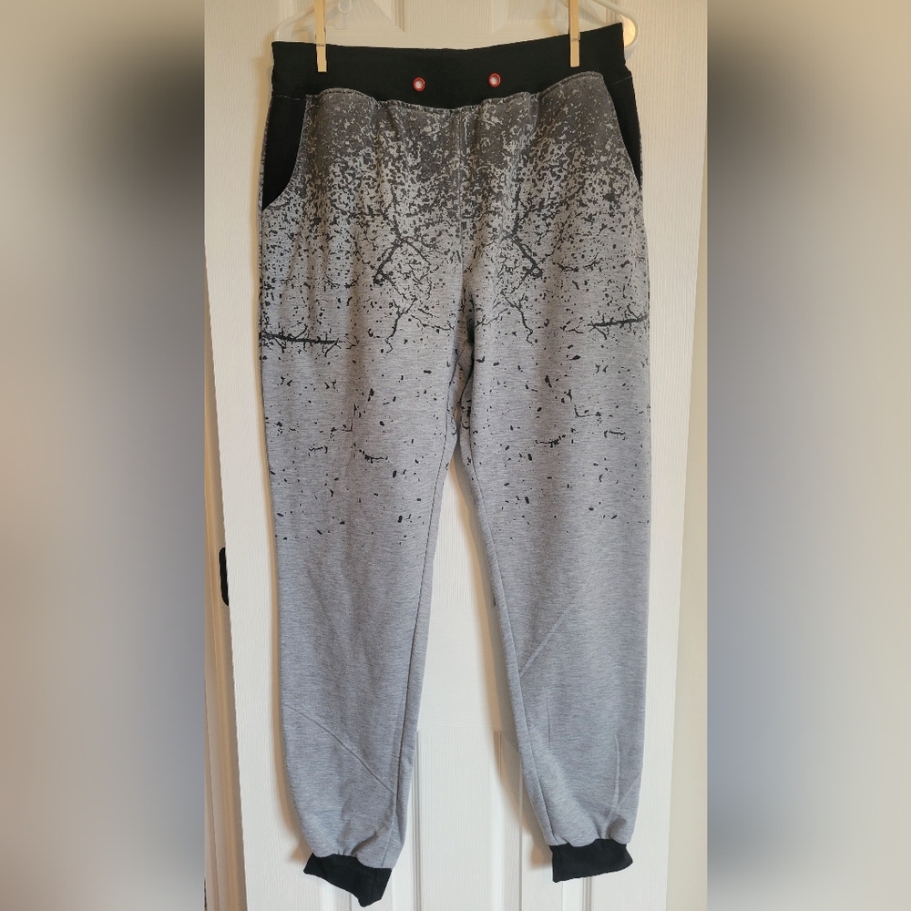 SHEIN Youth Black and Gray Joggers